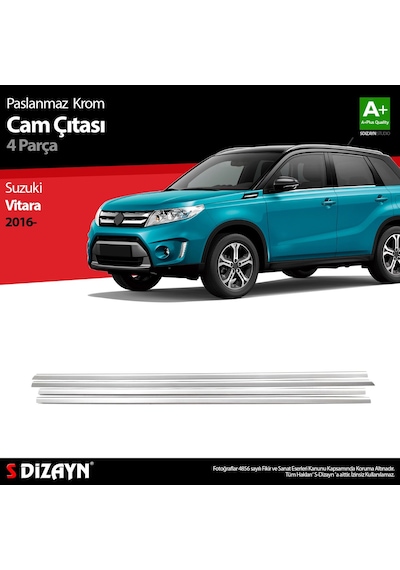 Suzuki Vitara Krom Cam Çıtası 4 Prç. 2016 Üzeri