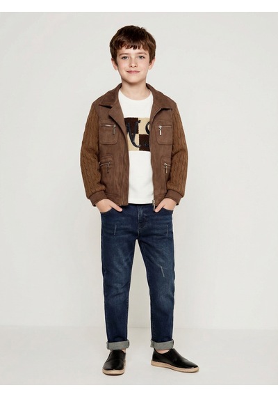 Xo Kids Erkek Çocuk 3lü Alt Üst Takım 6-9 Yaş 13215 Kahverengi