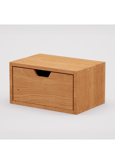 Desna Çekmeceli Mini Dolap 18 Cm Uzunluk X 12.1 Cm Genişlik X 9.6 Cm Woodsaka Doğal Ahşap