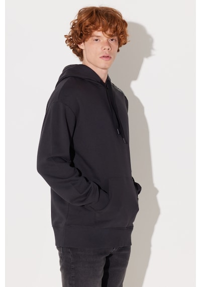 Lee Loose Fit Rahat Kesim Kapüşonlu İçi Polarlı Sırt Baskılı Antrasit Sweatshirt L232275003 Antrasit