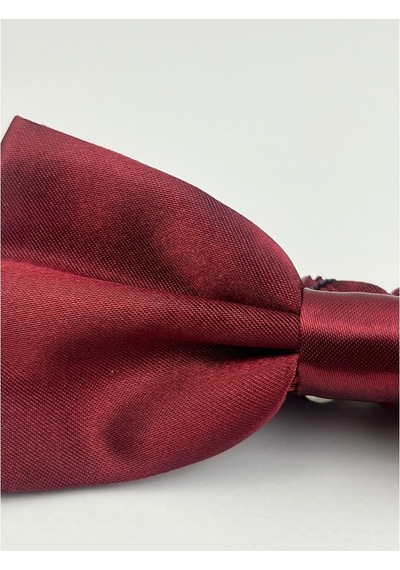 Demfashion Bordo Düz Erkek Papyon Bordo