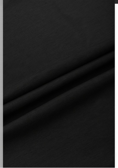 Deepsea Siyah Dar Kalıp Likralı %90 Pamuk Erkek Sweatshirt Vücuda Oturan İnce Penye Sweat 2300423 Siyah