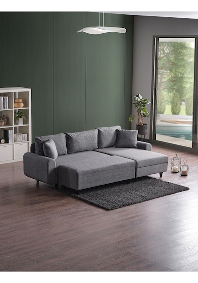 Kagu Corner Flavia Köşe Takımı Puflu Gri