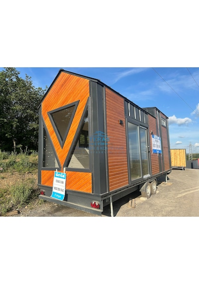 250 X 700 Teras Evim Tiny House Ahşap-kenet Sac Çelik Galvaniz Şase Loft Katlı Lüks Yaşam Alanı