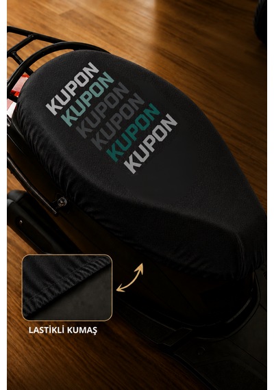 Siyah Kupon Desenli Motosiklet Sele Kılıfı