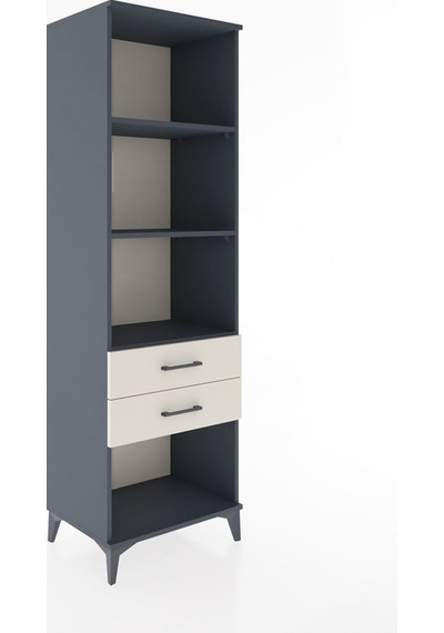 Hyperion Dolap 3 Raflı 2 Çekmeceli 60x44x195 Antrasit-aytaşı Antrasit