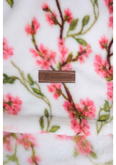 Sakura Çift Kişilik Peluş Battaniye Pembe