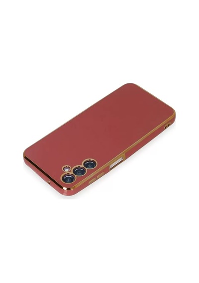 Samsung Uyumlu Galaxy M14 5g Kılıf Volet Silikon - Kırmızı Renkli