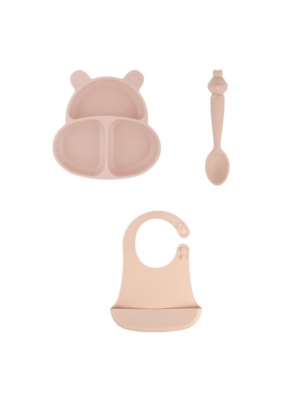 Pandish Huppo Beslenme Seti 3'lü - Pembe