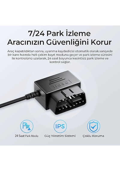 Azdome OBD Hardwire Kit Type-C Giriş 7/24 Park Modu Destekli Güç Adaptörü