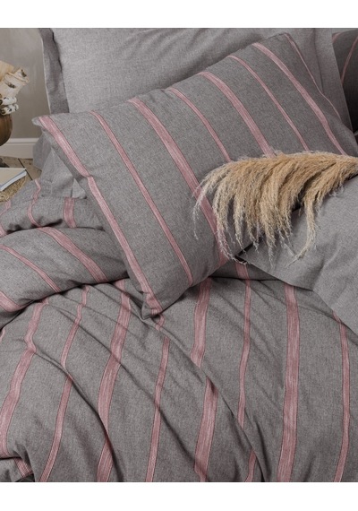 Cotton Box Ribbed Çift Kişilik Nevresim Takımı Barisan Gri