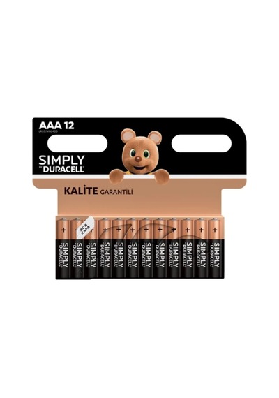 Duracell LR03/MN2400 Simply AAA İnce Kalem Pil 12'li