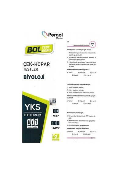 AYT Biyoloji Çek Kopar Testler -  Pergel
