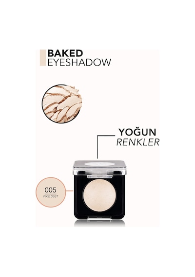 Flormar Yoğun Işıltılı Göz Farı - Baked Eyeshadow -005 Pixie Dust- 8682536052429