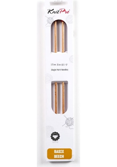 Knitpro Basix Beech Single P.n 25cm 3.75mm 35423