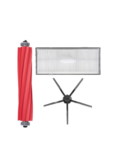 Mija Roborock S7 Sonic Uyumlu 3 Parça Yedek Filtre Fırça Seti Siyah 701037S7S