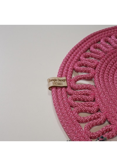 Zengin Design Home Zdh-802 Oval Runner Pembe