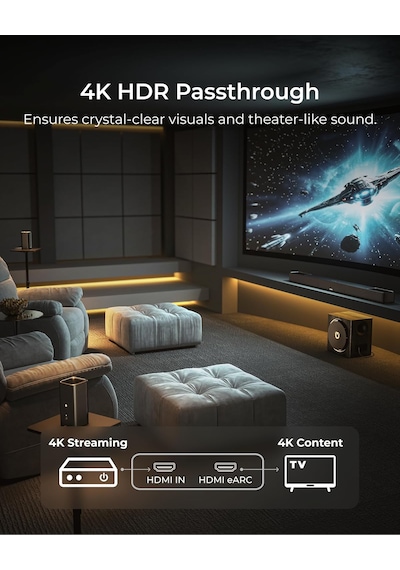 Ultımea Skywave X50 Dolby Atmos 5.1.4 Soundbar, 2xsurround, 8" Subwoofer, Gan Amfi Ev Sinema U422a