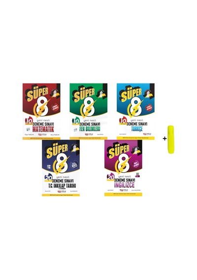 Süper 8. Sınıf Tüm Dersler Yeni Nesil Deneme Sınavı Seti 5 Kitap Mftii