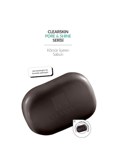 Avon Clearskin Pore Shine Kömür Sabunu 3 x 75 G