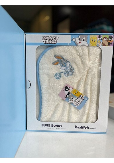 Bugs Bunny Goal Lisans Nakışlı Bambu Yenidoğan Bebek Pelerini 80x Diğer