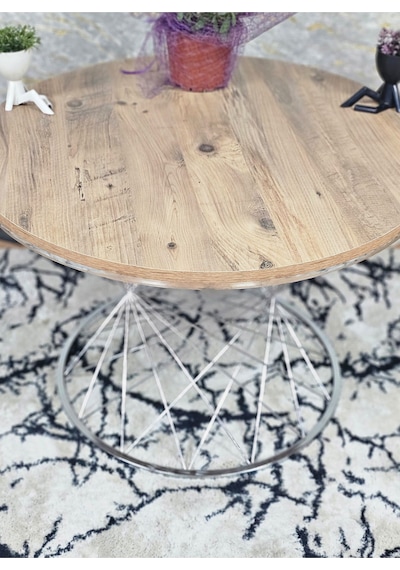 Zafir Krom Kaplama Atlas Çam Suntalem Tabla Pota Orta Sehpa - 3 1 Sehpa - Orta Sehpa - Yan Sehpa - Sehpa Atlantis Çam