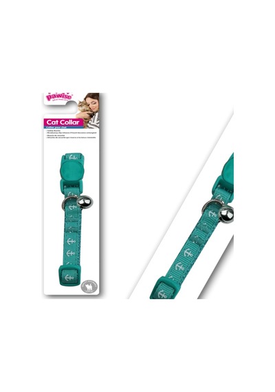 Pawise Çapa Desenli Yeşil Kedi Boyun Tasması 30 cm