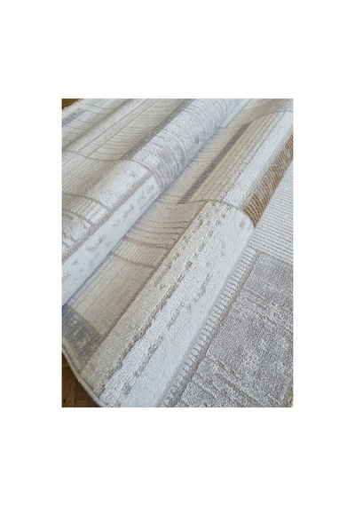 Badelya Home London 003 Krem Multi Bambu Akrilik Yumuşak Modern Özel Kesim Salon Koridor Halısı 003-krem/multi