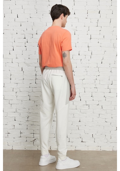AC&Co / Altınyıldız Classics Erkek Ekru Bej Standart Fit Normal Kesim Eşofman Altı Ekru