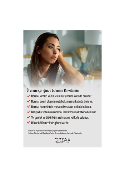 Orzax Ocean Methyl B12 1000 Mcg Sprey 10 Ml - Aktif B12 Vitamini İçeren Takviye Edici Gıda