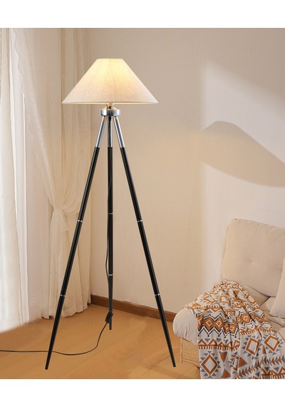 Cosby Siyah-krom Kaplamalı Tripod Metal 3 Ayaklı Lambader Diğer