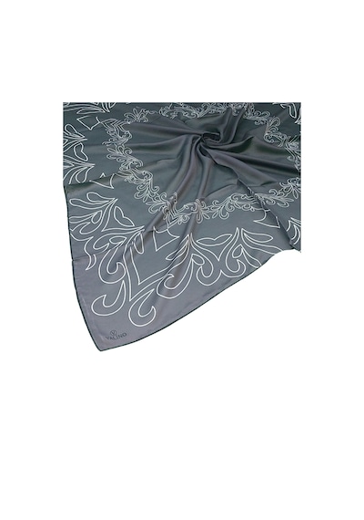 Mim Eşarp Valino Degrade Desenli Şifon Eşarp 90x90 Cm Füme