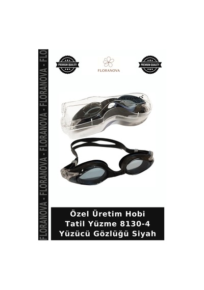 Özel Üretim Hobi Tatil Yüzme 8130-4 Yüzücü Gözlüğü Siyah