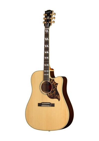 Epiphone Hummingbird Deluxe Ec Elektro Akustik Gitar Natural