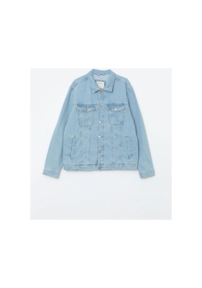 LC Waikiki Lcw Jeans Standart Kalıp Erkek Jean Ceket Lıght Indıgo Rod