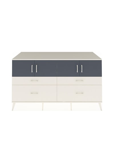 Kronos Konsol 2 Raflı 4 Çekmeceli 4 Kapaklı 176x59x99 Aytaşı-antr Aytaşı-antrasit/aytaşı