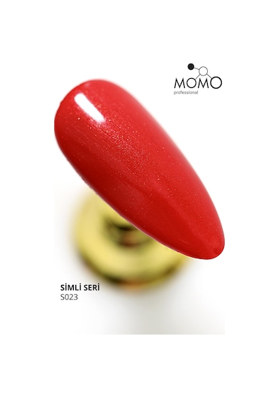 Momo Professional Kalıcı Oje S023 Işıltılı Klasik Kırmızı 4 Ml