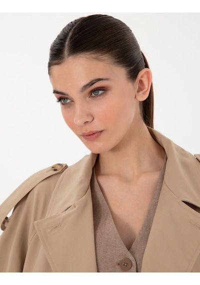 Pierre Cardin Kadın Bej Trençkot 50300859-vr011 Bej