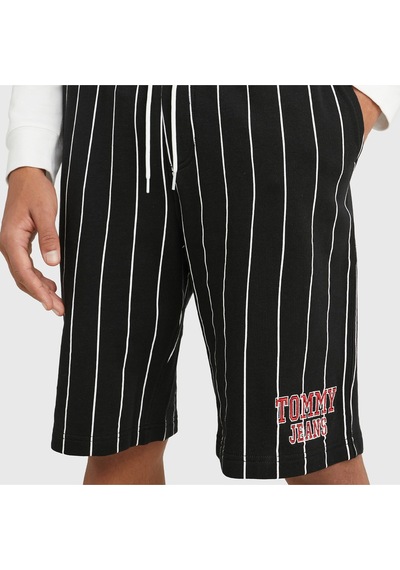 Tommy Hilfiger Tommy Jeans Ovz Pinstripe Erkek Siyah Şort Siyah