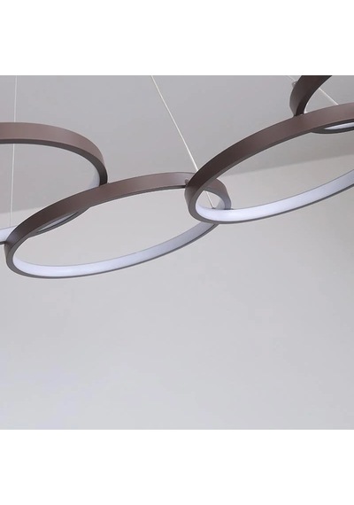 Accor / 55x85 Cm / Sarkıt Avize / Antrasit Gövde / 3 Renk Işık Antrasit