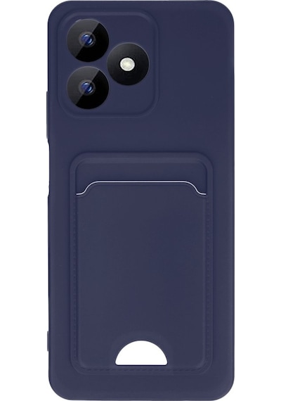 Realme Note 50 Uyumlu Arka Kamera Korumalı Kart Koyulabilen Silikon Kartlıklı Kılıf Kapak