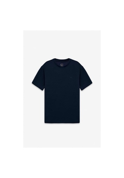 Süvari Lacivert Slim Düz Baskısız İnterlok Bisiklet Yaka Tişört Sts1014000011-m09