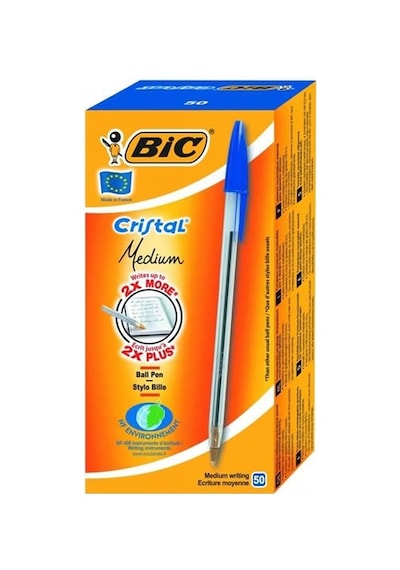 Bic 872730 50 Li Cristal Fine Mavi Tükenmez Kalem