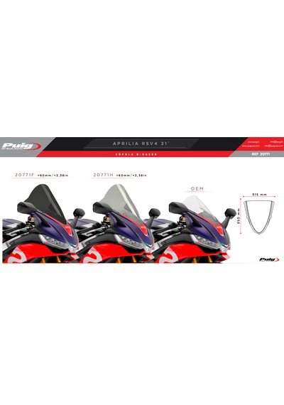 Aprilia Rsv4 Factory 2021-2025 Puig Füme Ön Cam Füme