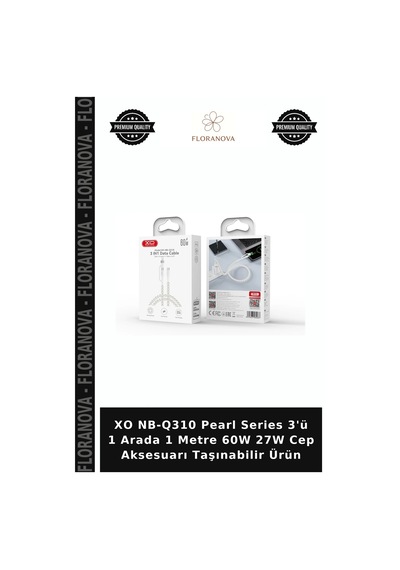 Xo Nb-q310 Pearl Series 3'ü 1 Arada 1 Metre 60w 27w Cep Aksesuarı Taşınabilir Ürün