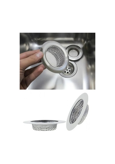 3'li Metal Mutfak Lavabo Süzgeci Paslanmaz 3 Adet Evye 7 Cm Diğer