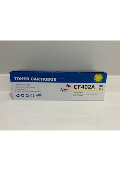 Ak Hp Cf402a Sarı Uyumlu Toner 1400 Sayfa