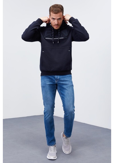 Tommy Life Lacivert Yazı Nakışlı Standart Kalıp Kapüşonlu Erkek Sweatshirt - 87887 Lacivert Tommy Life Lacivert Yazı Nakışlı Standart Kalıp Kapüşonlu Erkek Sweatshirt - 87887 Lacivert