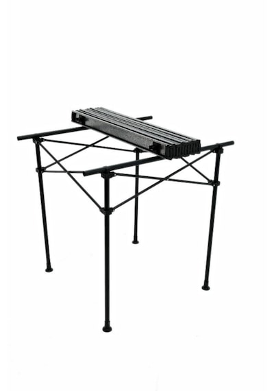 Katlanır Portatif Metal Kamp & Piknik Masası 4 Kişilik Dayanıklı Ve Taşınabilir Metal 70x66x70cm Siyah