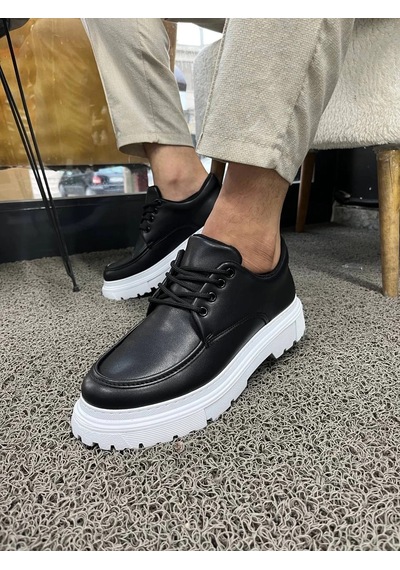 No8 Home Kb-x6 Kuback Siyah Cilt Günlük Erkek Ayakkabı Siyah17